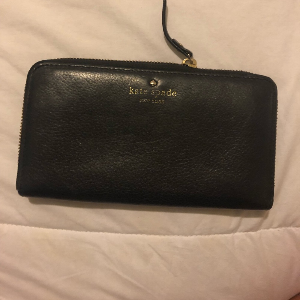 Kate Spade Wallet Black Zip